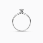 Pierścionek z białego złota z brylantem - obrazek 2