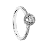 Pierścionek z białego złota z brylantami
