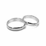 Obrączka półokrągła z białego złota *4mm - obrazek 3