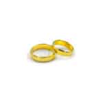 Obrączka z fazami bocznymi z żółtego złota *5mm - obrazek 3
