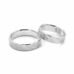 Obrączka prosta zdobiona z białego złota *5mm - obrazek 5