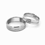 Obrączka płaska z białego złota *6mm - obrazek 5