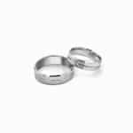 Obrączka płaska z białego złota *6mm - obrazek 4