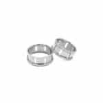 Obrączka fantazyjna z białego złota *9 mm - obrazek 3