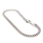 Bransoletka z białego złota z cyrkoniami