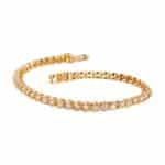 Bransoletka z żółtego złota z diamentami