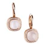 Kolczyki w różowym złocie z kamieniami księżycowymi