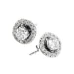 Kolczyki z białego złota z brylantami