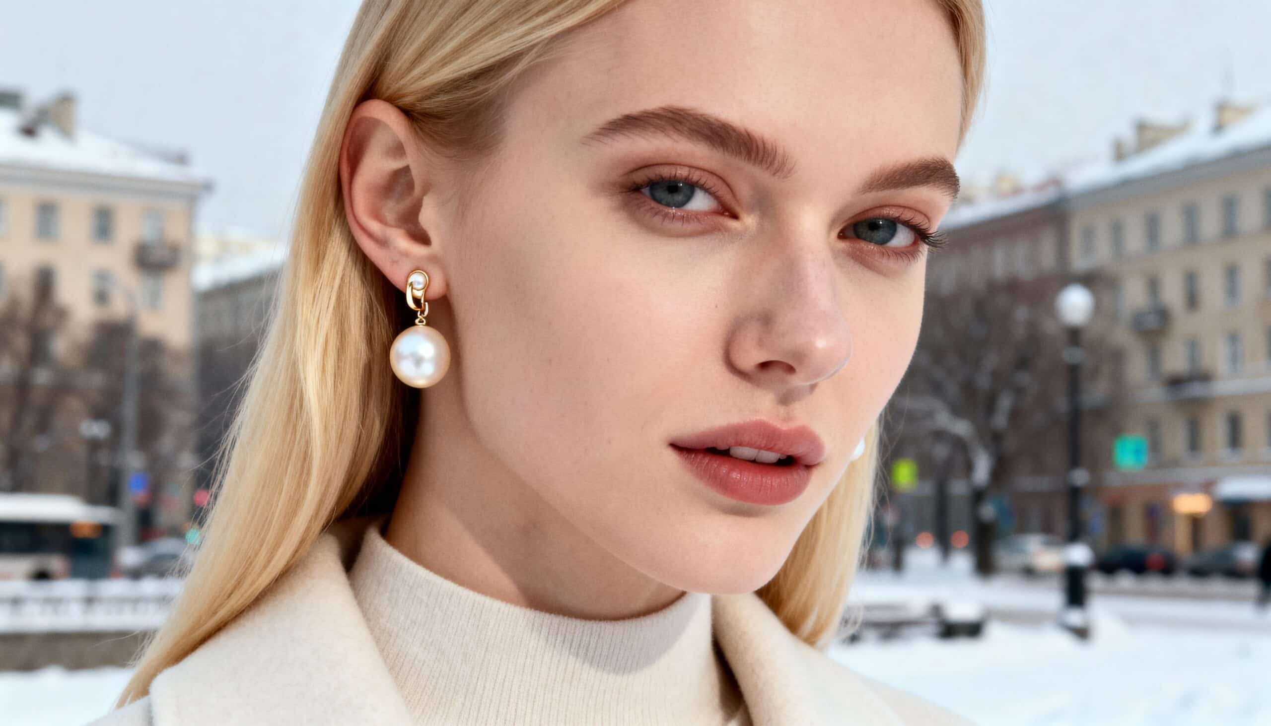 Kolczyki z perłą w nowoczesnym stylu – powrót klasyki w zimowej modzie 2025/26