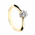 Pierścionek ze złota z brylantem
