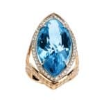 Pierścionek ze złota z topazem