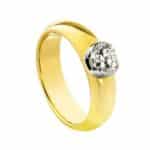 Pierścionek ze złota z brylantem