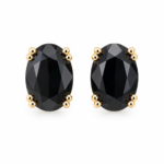 Kolczyki w żółtym złocie z czarnymi diamentami