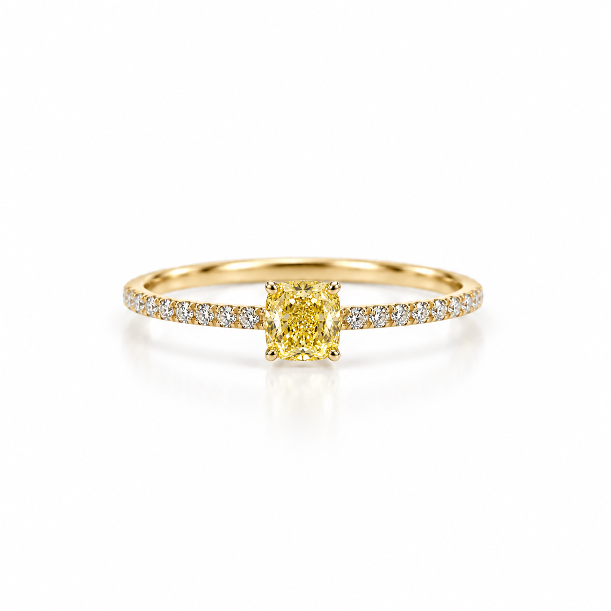 image0 (43) Pierścionek z diamentem Fancy Yellow w żółtym złocie - obrazek 1